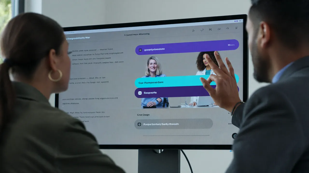 Two professionals reviewing an AI-generated proposal together